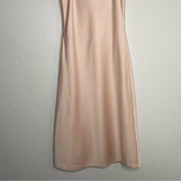 Birdy Grey Taupe Lisa Satin Midi Dress Small - Picture 6 of 8
